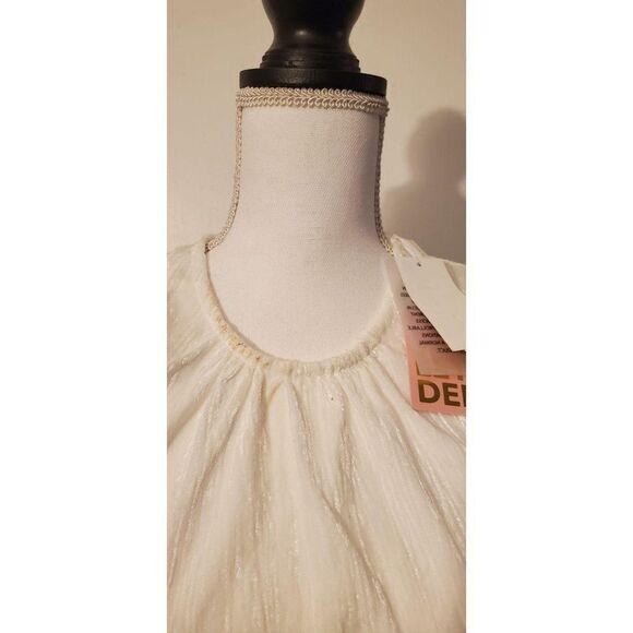 Leyden Short Puff Sleeve Blouse  L Ivory - Picture 8 of 9